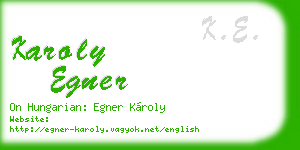 karoly egner business card